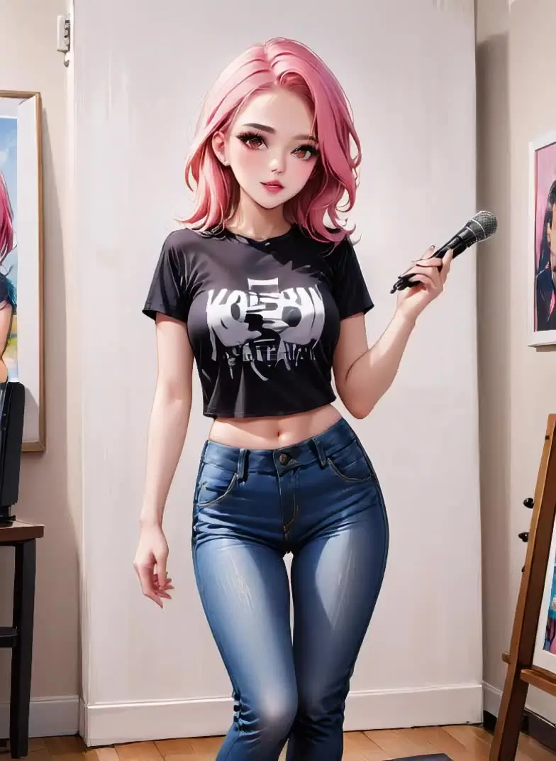 Ilustração de uma personagem adulta em estilo anime