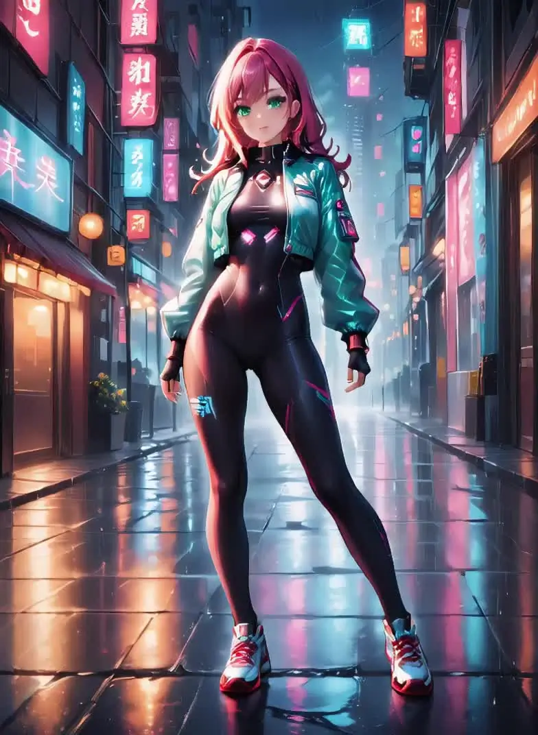 Ilustração de uma personagem adulta em estilo anime