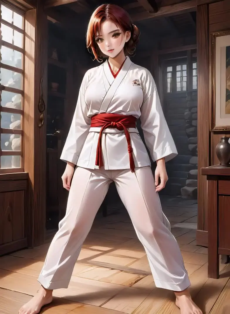 Ilustração de uma personagem adulta em estilo anime