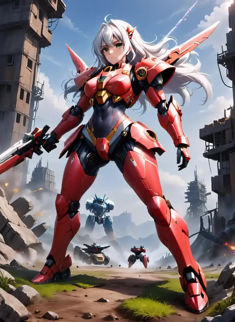 Ilustração de uma personagem adulta em estilo anime