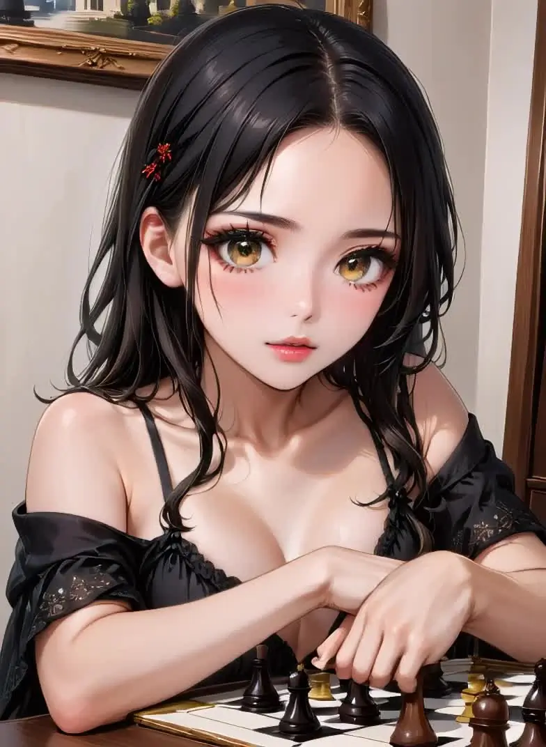 Ilustração de uma personagem adulta em estilo anime